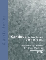 Cantique de Jean Racine TTBB choral sheet music cover Thumbnail